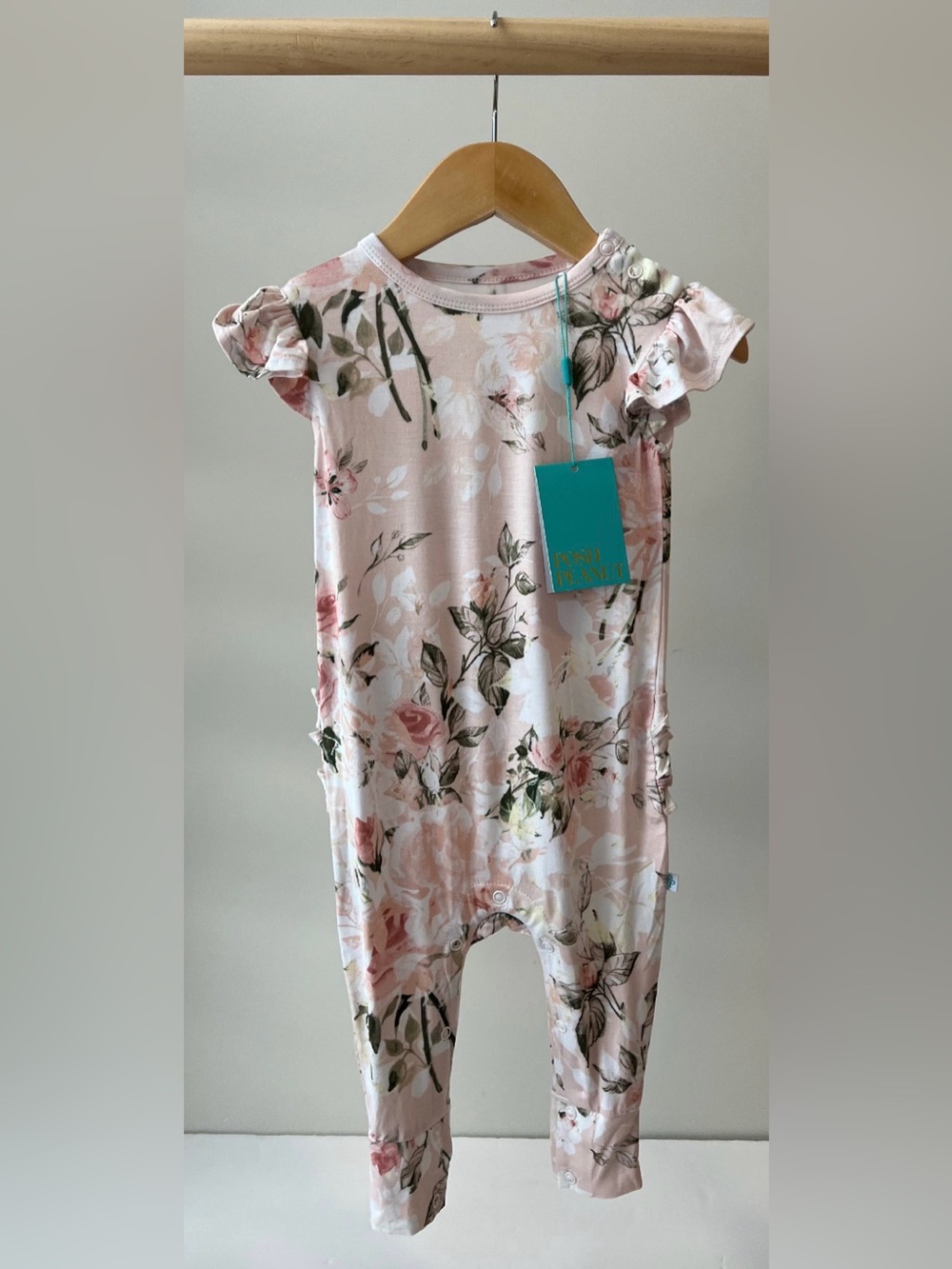 Posh Peanut One-Piece Romper in Vintage Rose NWT 18-24M